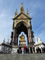 Albert memorial from Kensington Gardens in London