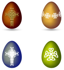 Easter eggs with crosses