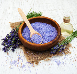 lavender oil with bath salt