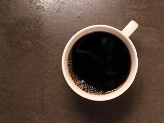 Cup of hot americano, black coffee