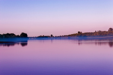 river in the morning