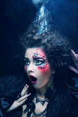 Young woman with creative make up. 