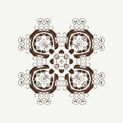 Vector ornamental white background with oriental pattern style