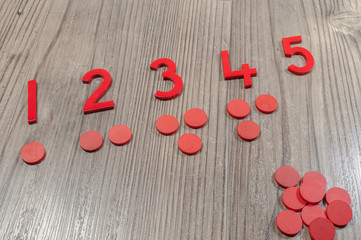 Cut-Out Numeral and Counters