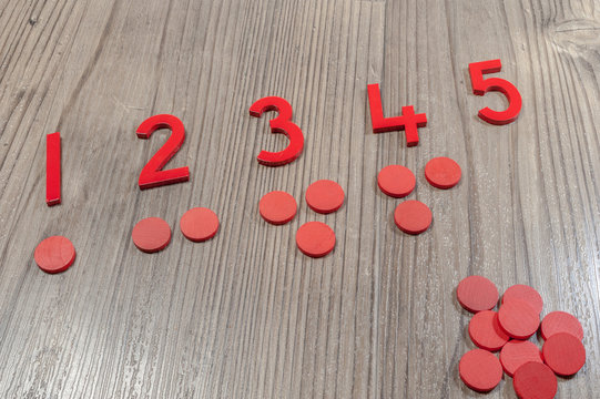Cut-Out Numeral and Counters