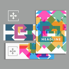 Set vector arrows background