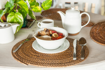 Breakfast table