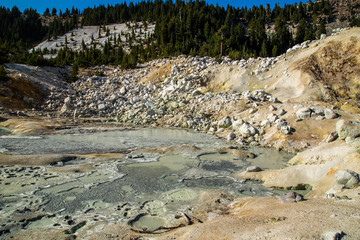 Bumpass hell at lassen volcanic national park, California