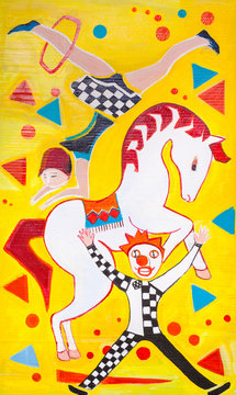 The bright poster of circus