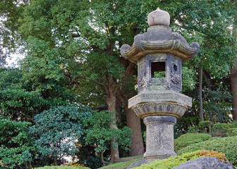 Ancient Japanese stone lantern