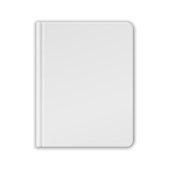 White Blank Book Or Notebook Template. Vector