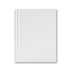 White Blank Book Or Notebook Template. Vector