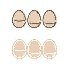 Egg Shape Logo Set. Minimalism Style Logotype. Vector