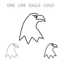 Eagle. One Line Logo. Minimalism Style Logotype. Vector