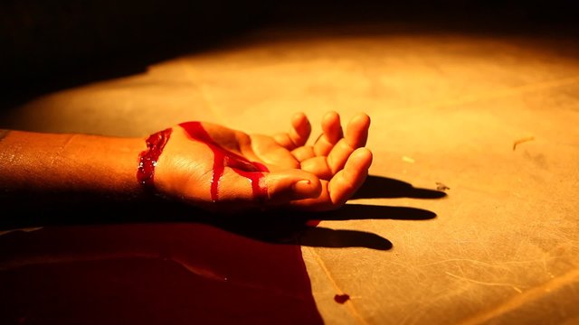 Hand with Blood