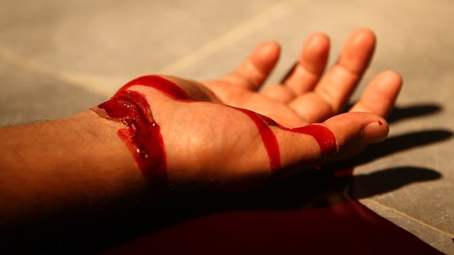 Hand with Blood