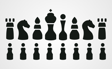 set chess figures.