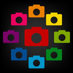 Camera icon set