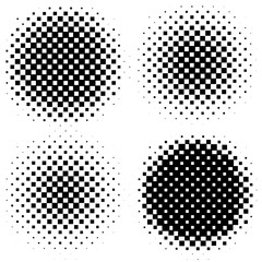 Set of Abstract Halftone Backgrounds.