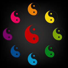Ying yang symbol of harmony and balance