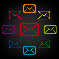 Letter icon set