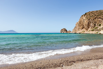 The picturesque beaches of Milos island, Cyclades, Greece