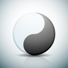 Yin Yan button sign