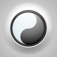 Yin Yan button sign