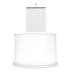 Trade show booth white and blank