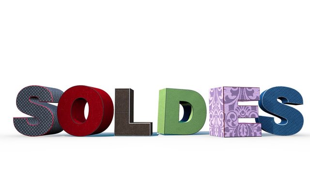 Soldes versions couleurs + rouge + alpha