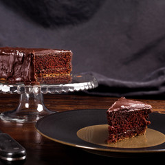 Delicious chocolate cake.