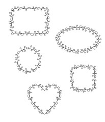 Doodle hand drawn frames