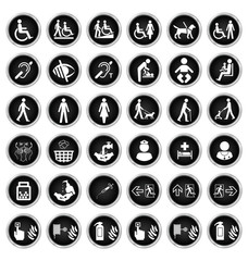 Disability people and medical Icon collection