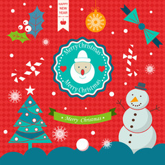 Set with Christmas logos