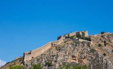 Fototapeta na wymiar Palamidi fortress on the hill, Nafplion