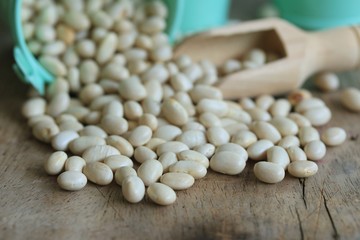 Heap white kidney bean