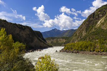 Yarlung Tsangpo river in Tibet, China