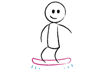Person schwebt auf Hoverboard