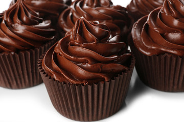 Chocolate cupcakes closeup