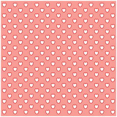 heart pastel pink background. vector illustration isolated on white background.