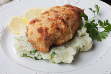 Breaded chicken breast