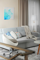 Fototapeta premium Sofa and armchair in living room
