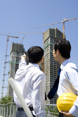 Engineers at a construction site