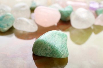 Semiprecious stones closeup
