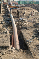 Dewatering system on construction site