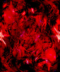 Color Abstract background and fire effect, computer collage.