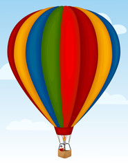 Naklejka premium Vector illustration of a hot air balloon.