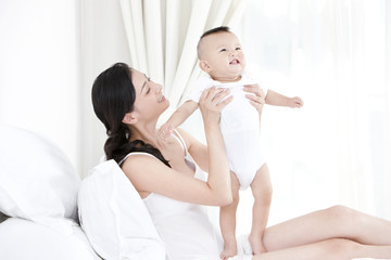 Wonderful time between mother and baby