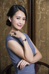 Fototapeta premium Portrait of elegant young woman