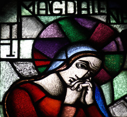 Obraz premium Mary Magdalene in stained glass